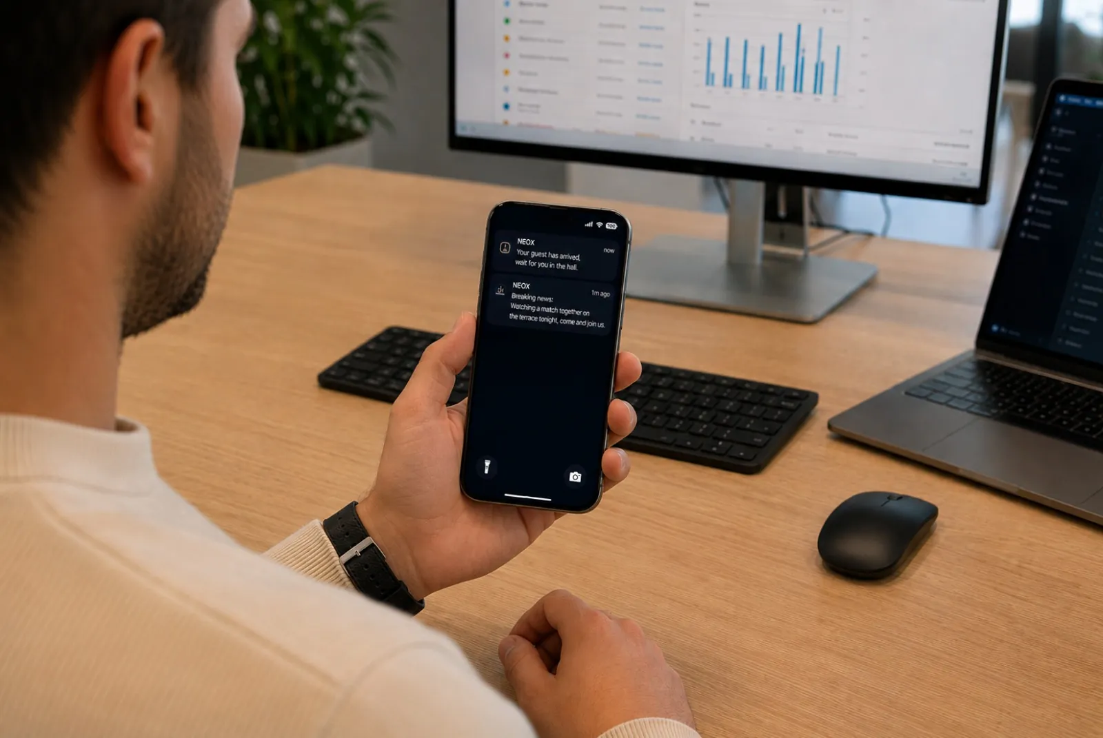 Notifications & Personalization screen in the NEOX Infinity app